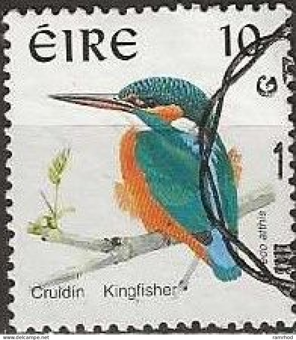 IRELAND 2002 New Currency. Birds - 10p. - River Kingfisher ('Kingfisher') FU - Used Stamps