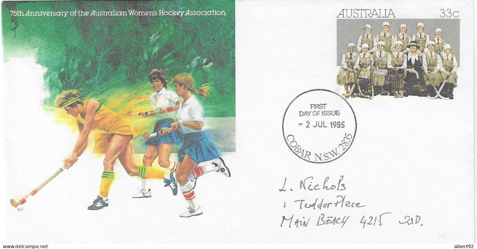 1985 75e Anniversaire De La Création De L'Association Féminine Australienne De Hockey Sur Gazon: Entier Postal - Jockey (sobre Hierba)