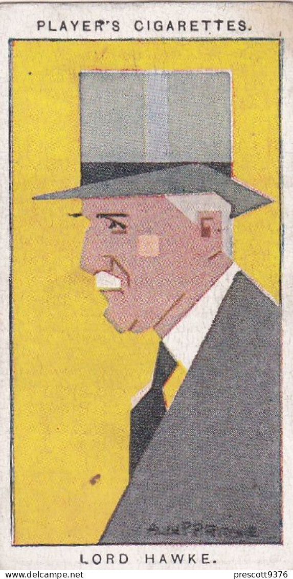 28 Lord Hawke -   Straight Line Caricatures 1926 - Players Cigarette Card - Player's