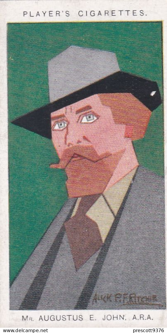 31 Augustus John -   Straight Line Caricatures 1926 - Players Cigarette Card - Player's