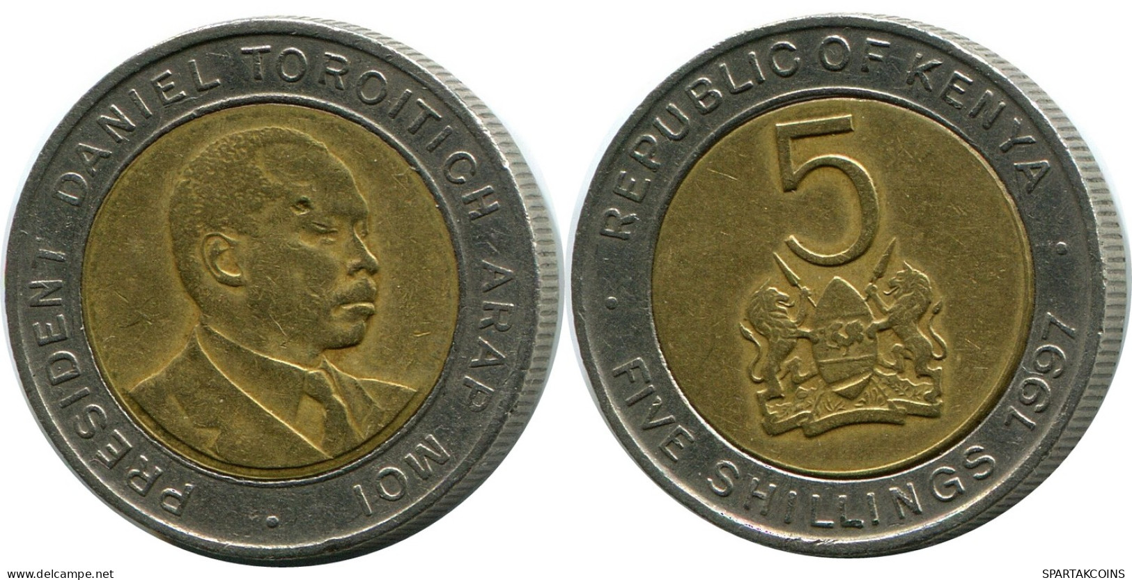 5 SHILLINGS 1997 KENYA Coin #AP898.U - Kenya