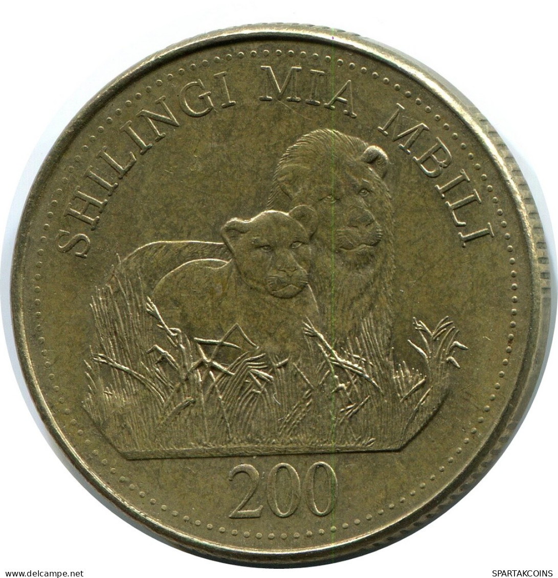 200 SHILLINGI 1998 TANZANIA Coin #AP950.U - Tanzanie