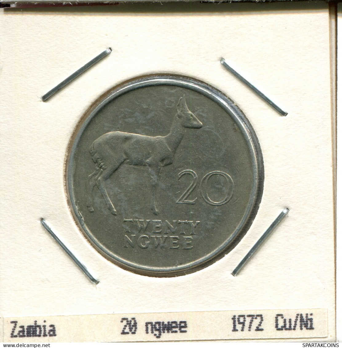 20 NGWEE 1972 ZAMBIA Coin #AS340.U - Zambia