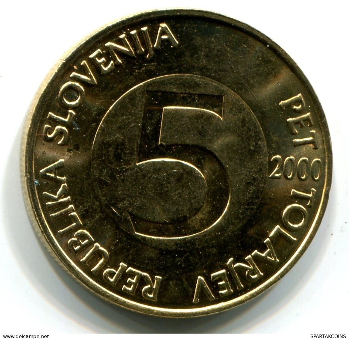 5 TOLAR 2000 SLOVENIA UNC Coin HEAD CAPRICORN #W11079.U - Slowenien