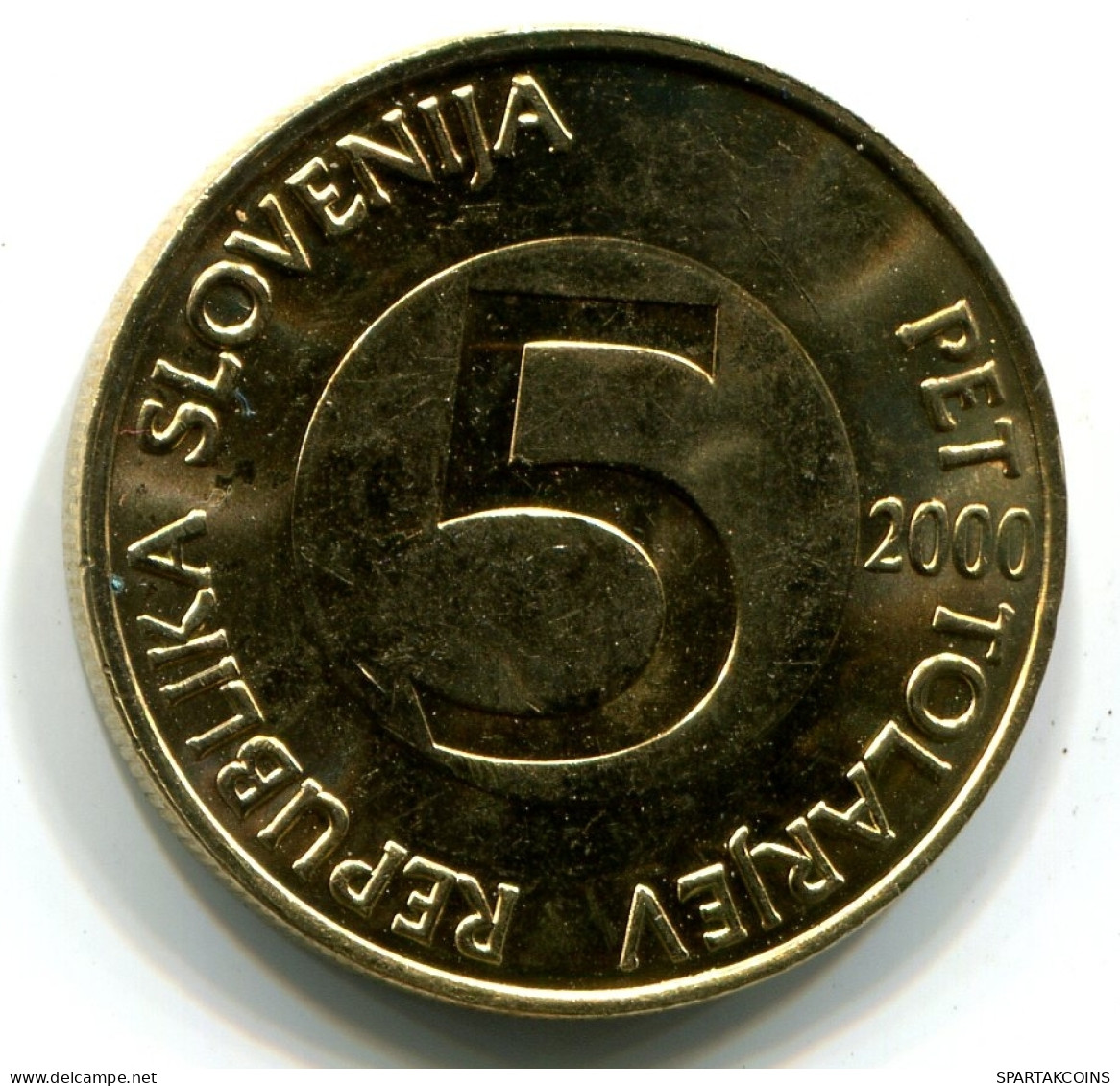 5 TOLAR 2000 SLOVENIA UNC Coin HEAD CAPRICORN #W11079.U - Slovenia