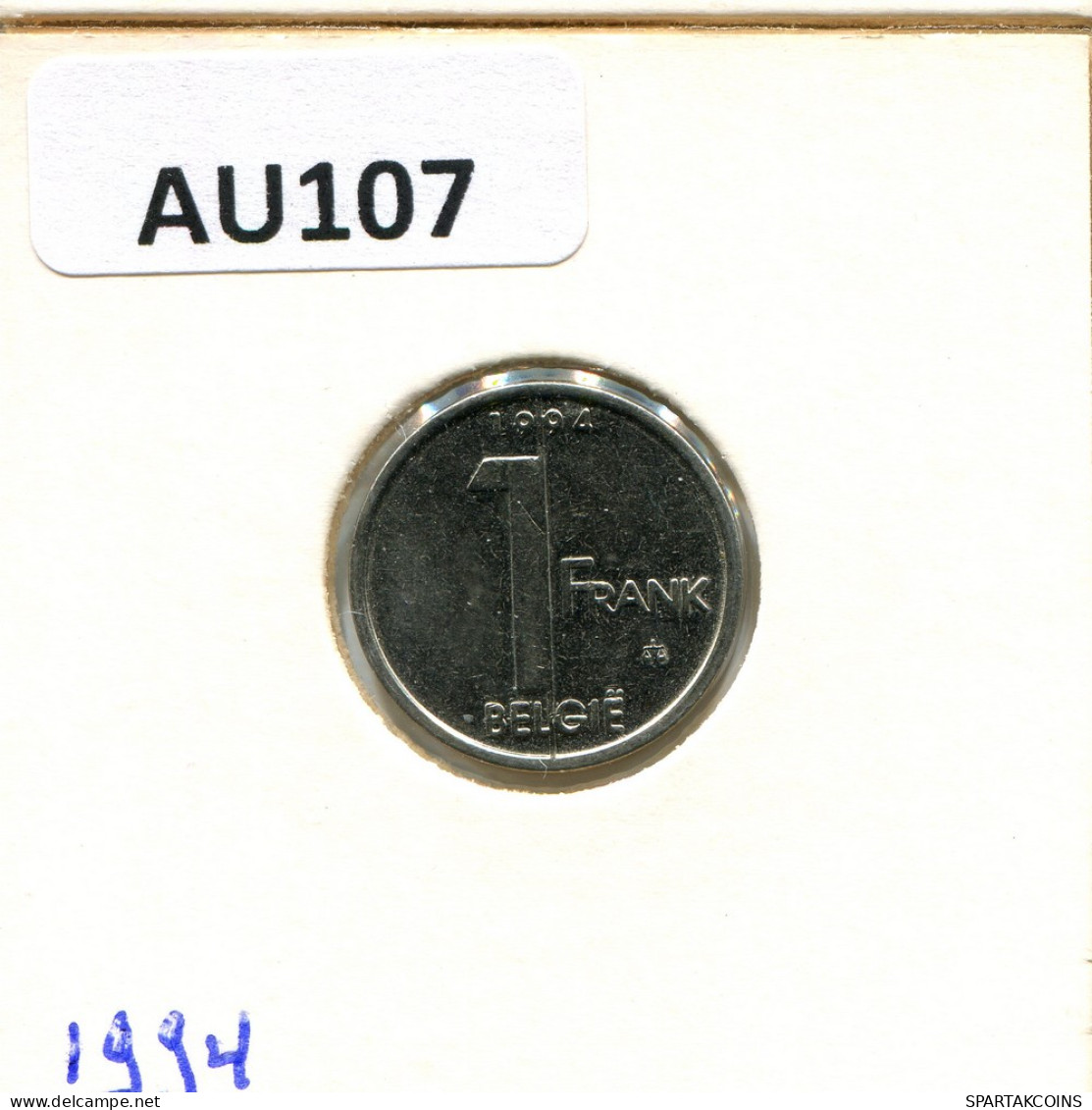 1 FRANC 1994 DUTCH Text BELGIUM Coin #AU107.U - 1 Frank