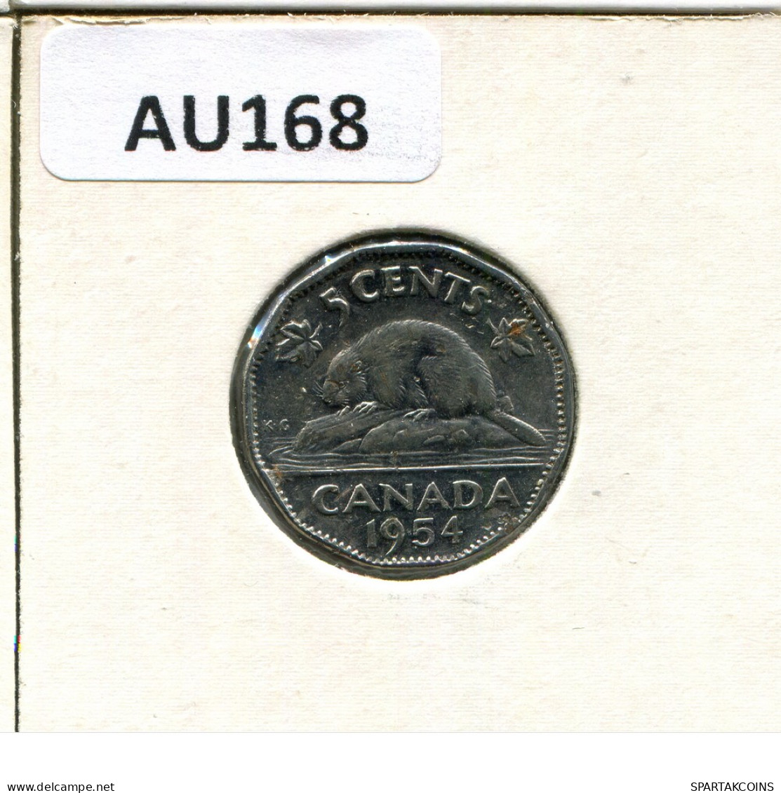 5 CENTS 1954 CANADA Coin #AU168.U - Canada