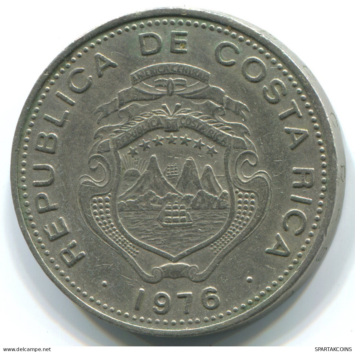 50 CENTIMOS 1976 COSTA RICA Coin #WW1170.U - Costa Rica