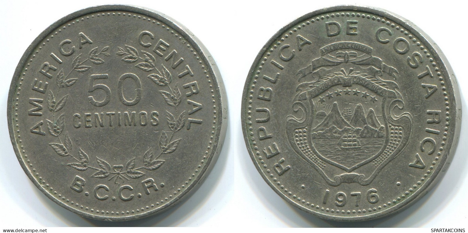 50 CENTIMOS 1976 COSTA RICA Coin #WW1170.U - Costa Rica