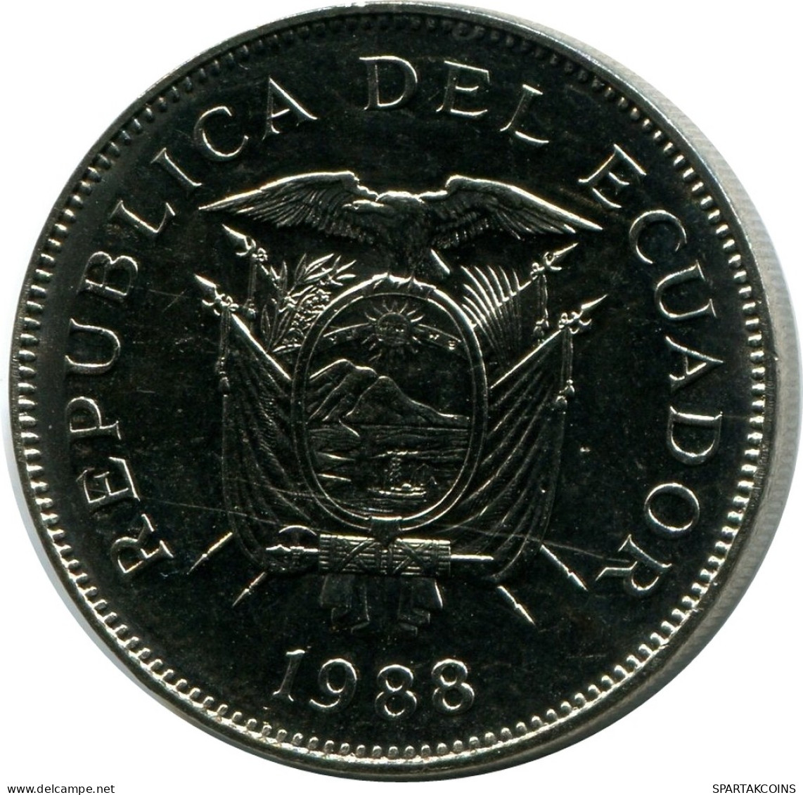 50 SUCRE 1991 ECUADOR UNC Coin #M10153.U - Equateur
