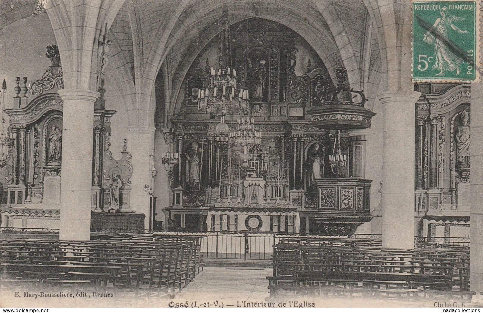 Châteaugiron   (35 - Ille Et Vilaine ) Ossé - Intérieur De L'Eglise - Châteaugiron