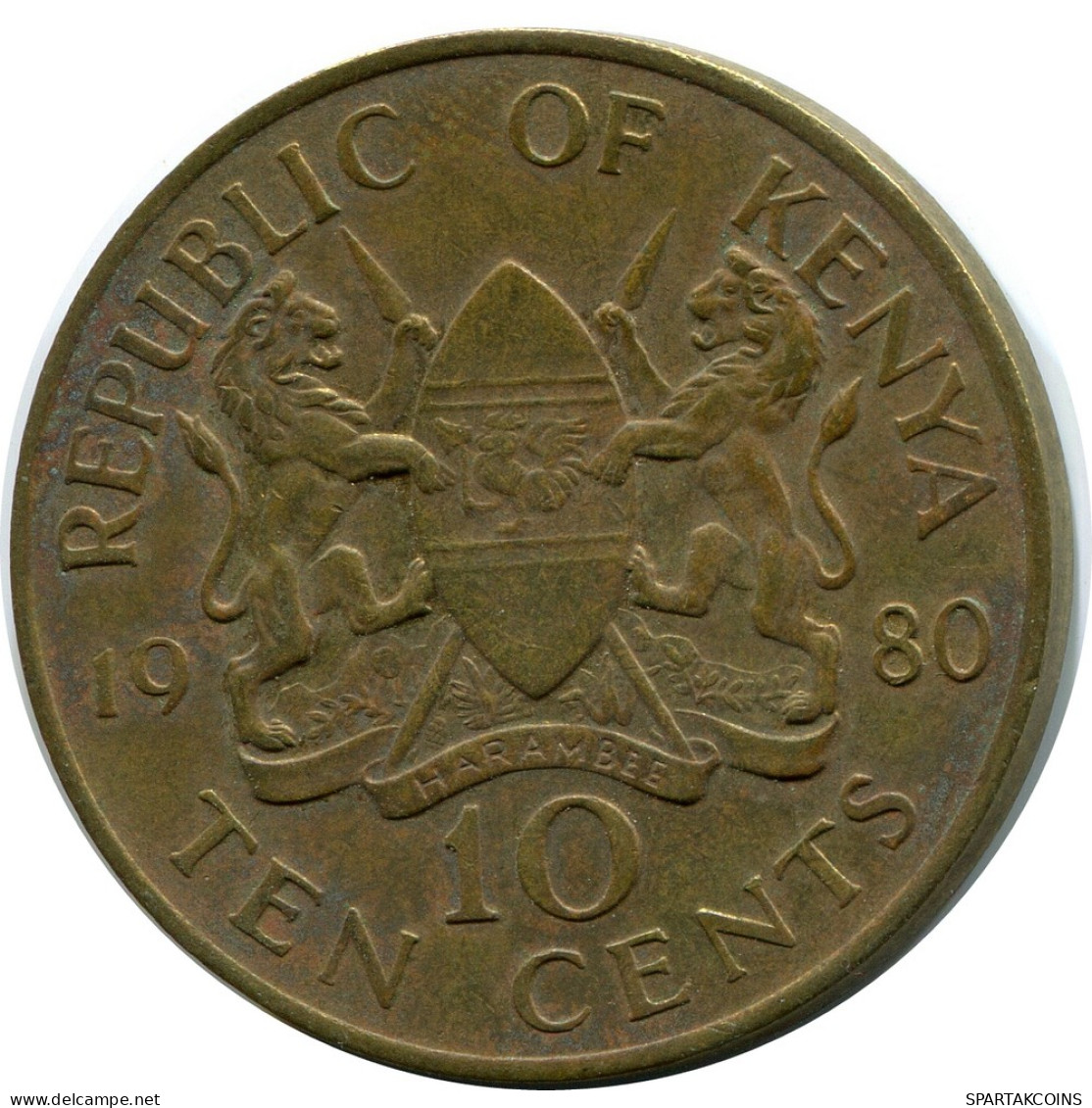 10 CENTS 1980 KENYA Coin #AR851.U - Kenia
