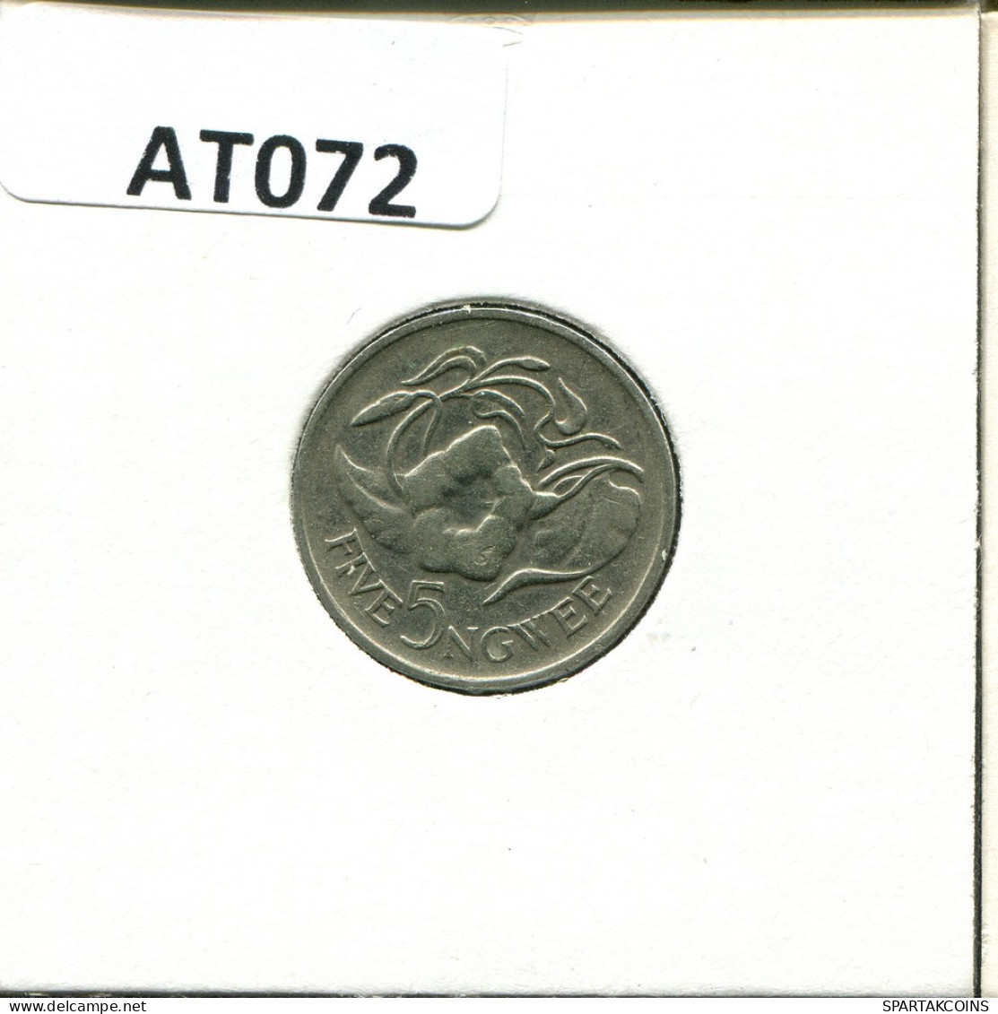 5 NGWEE 1972 ZAMBIA Coin #AT072.U - Zambie