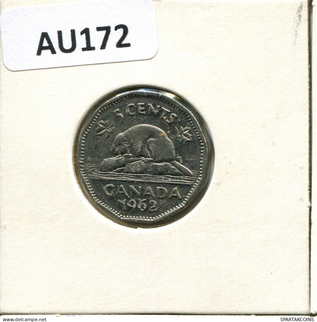 5 CENTS 1962 CANADA Coin #AU172.U - Canada