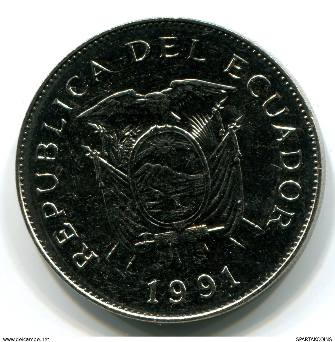 50 SUCRE 1991 ECUADOR UNC Coin #W11019.U - Ecuador