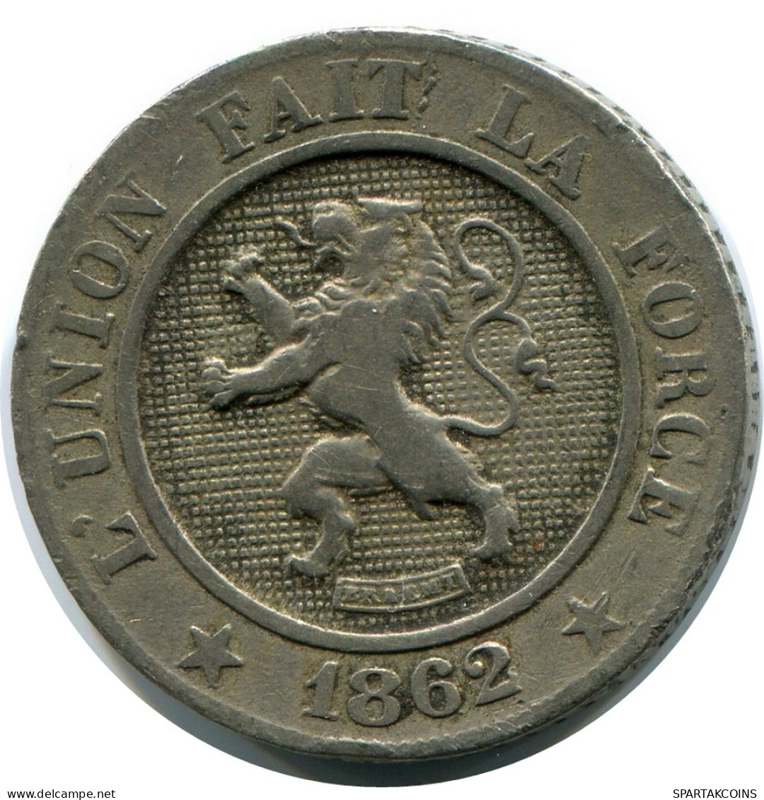 10 CENTIMES 1862 DUTCH Text BELGIUM Coin #AX364.U - 10 Cent