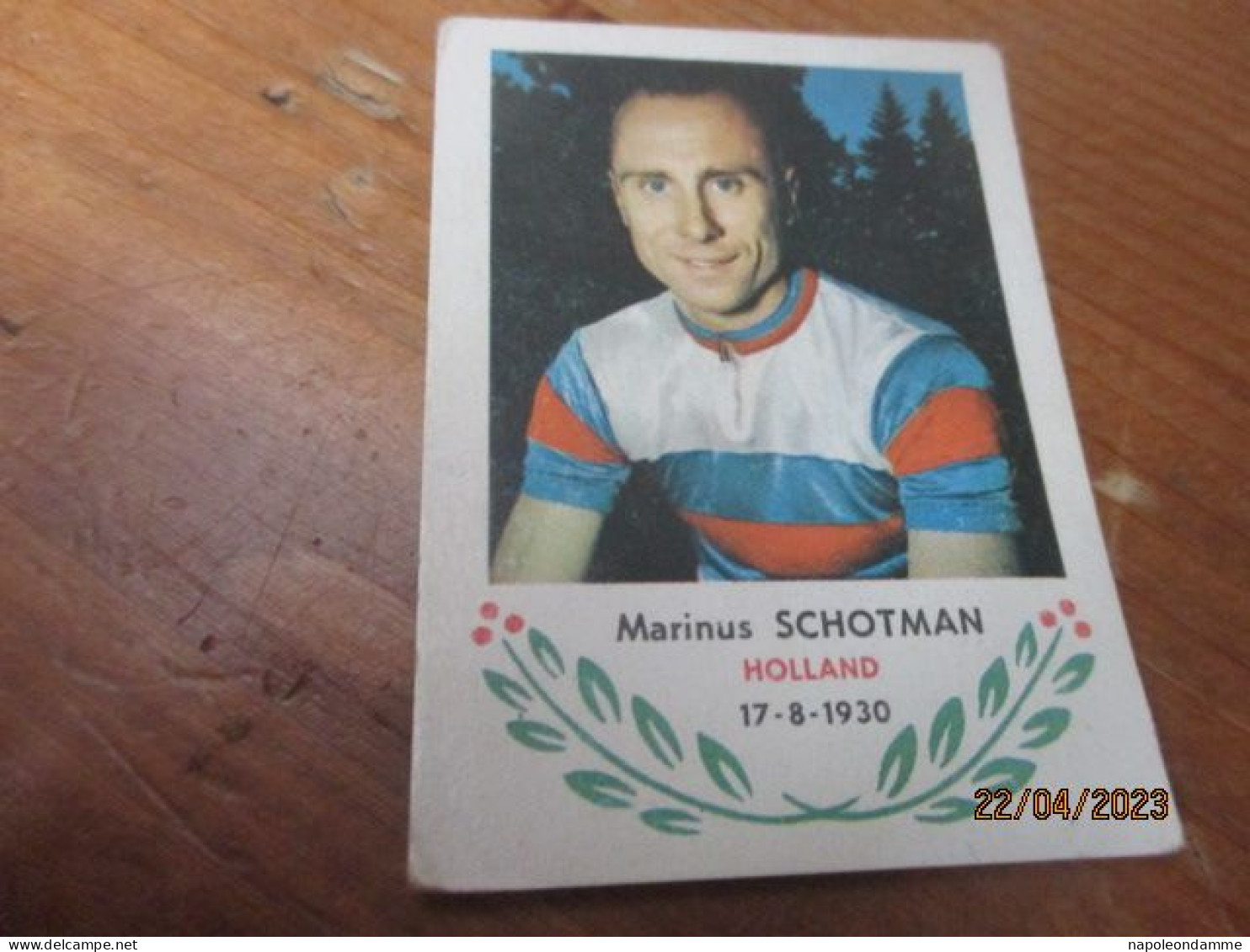 Wielrenner Chromo, Holland,  Marinus Schotman - Cyclisme