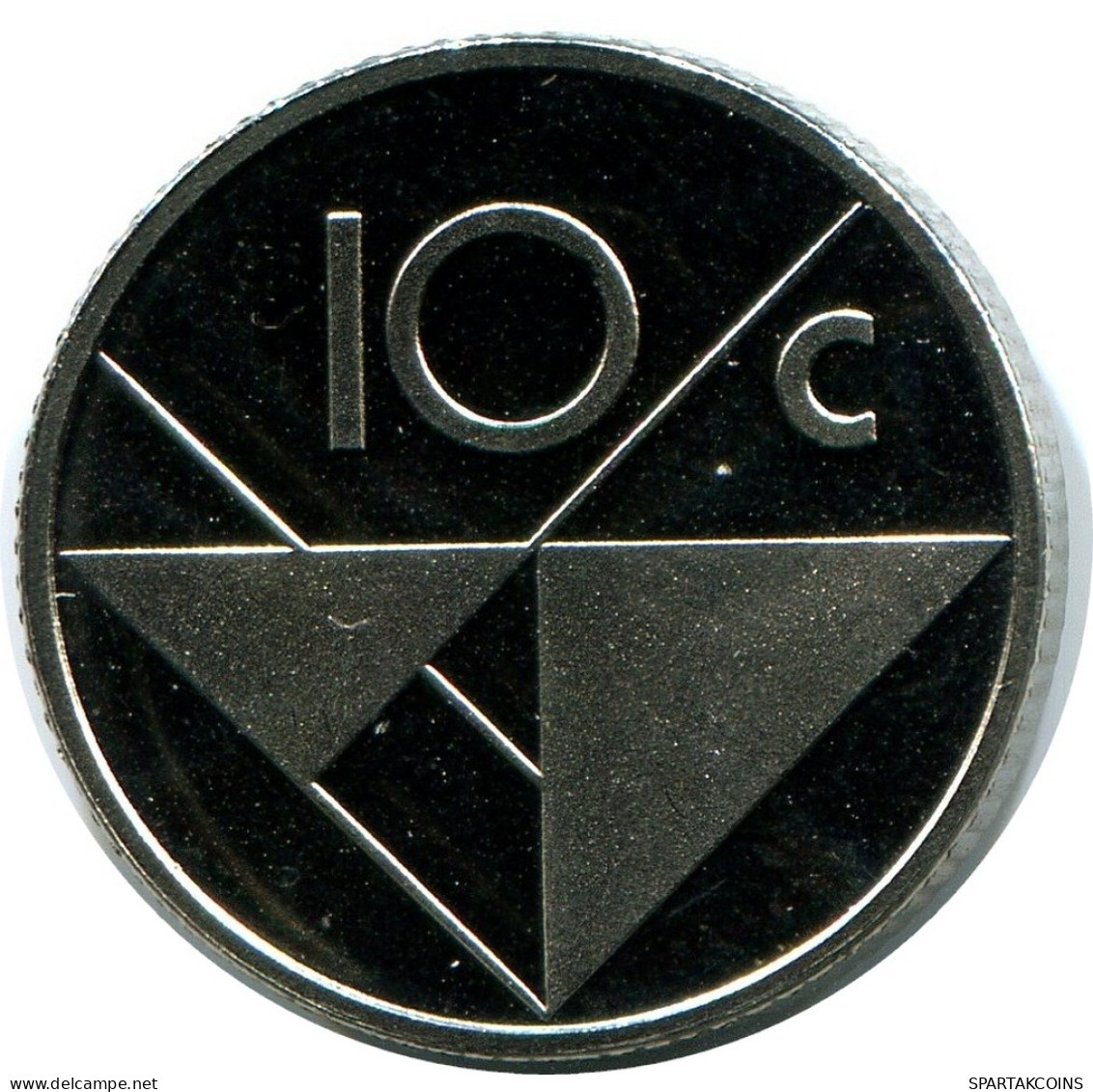 10 CENTS 1989 ARUBA Coin (From BU Mint Set) #AH075.U - Aruba