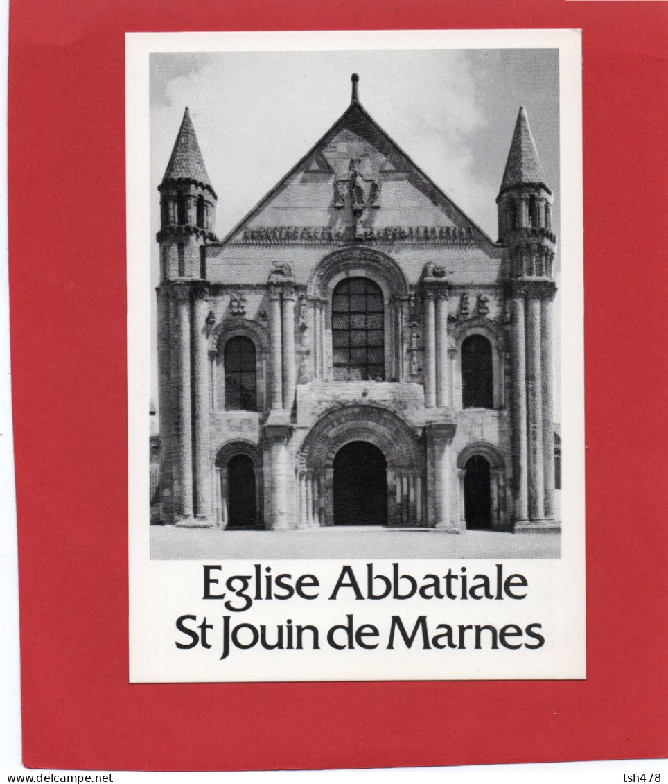 79----SAINT-JOUIN-DE-MARNES--Eglise Abbatiale XIè Et XIIè S,---la Façade---voir 2 Scans - Saint Jouin De Marnes