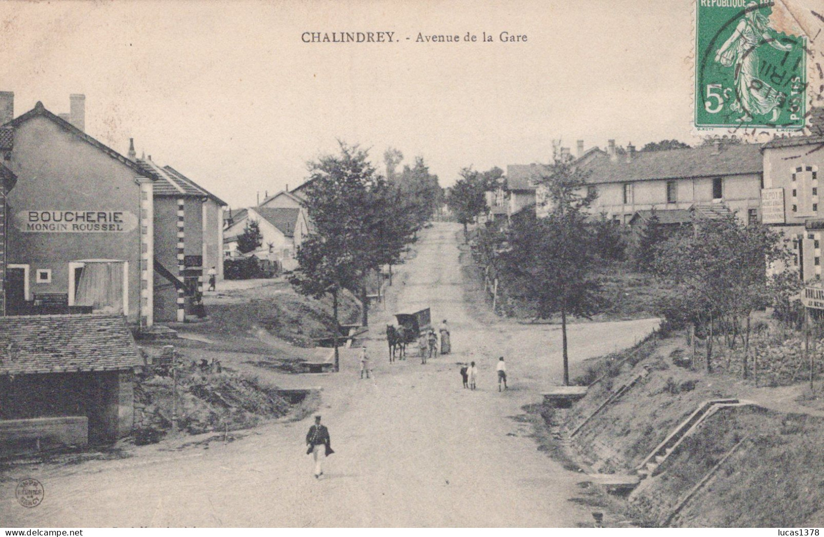 52 /  CHALINDREY / AVENUE DE LA GARE / BOUCHERIE MONGIN ROUSSEL - Chalindrey