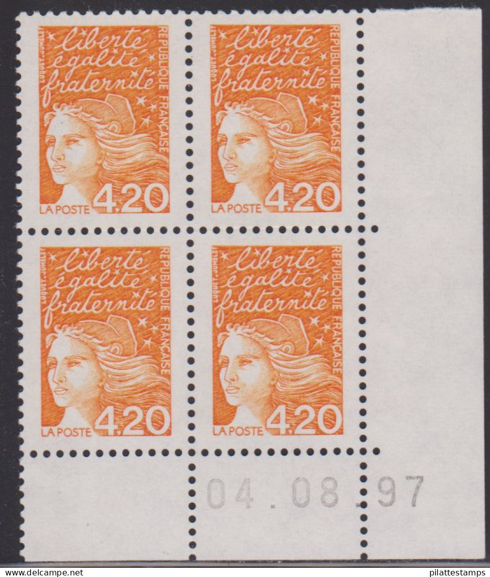 FRANCE N° 3094** MARIANNE DE LUQUET COIN DATE 4/8/97 - 1990-1999