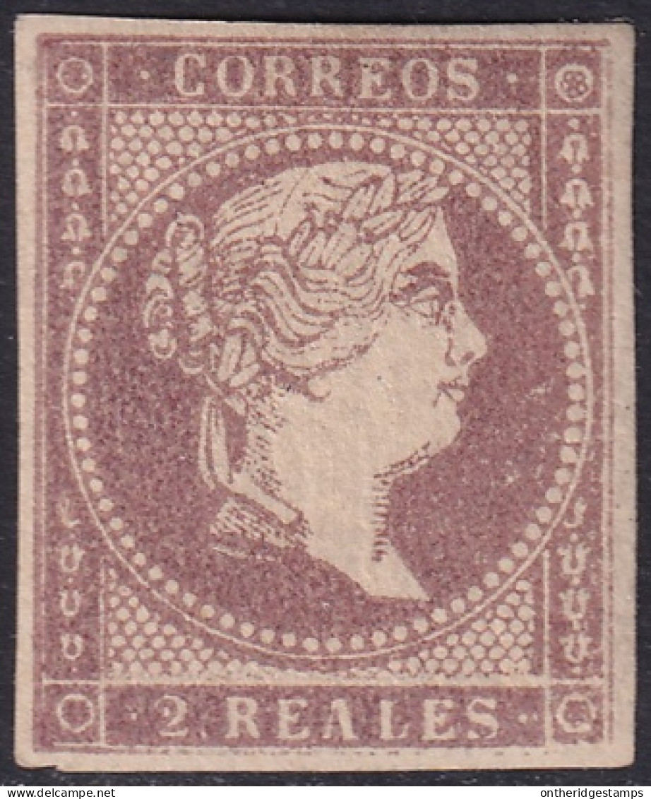 Spain 1856 Sc 47 España Ed 50 MH* Cracked Gum - Nuevos