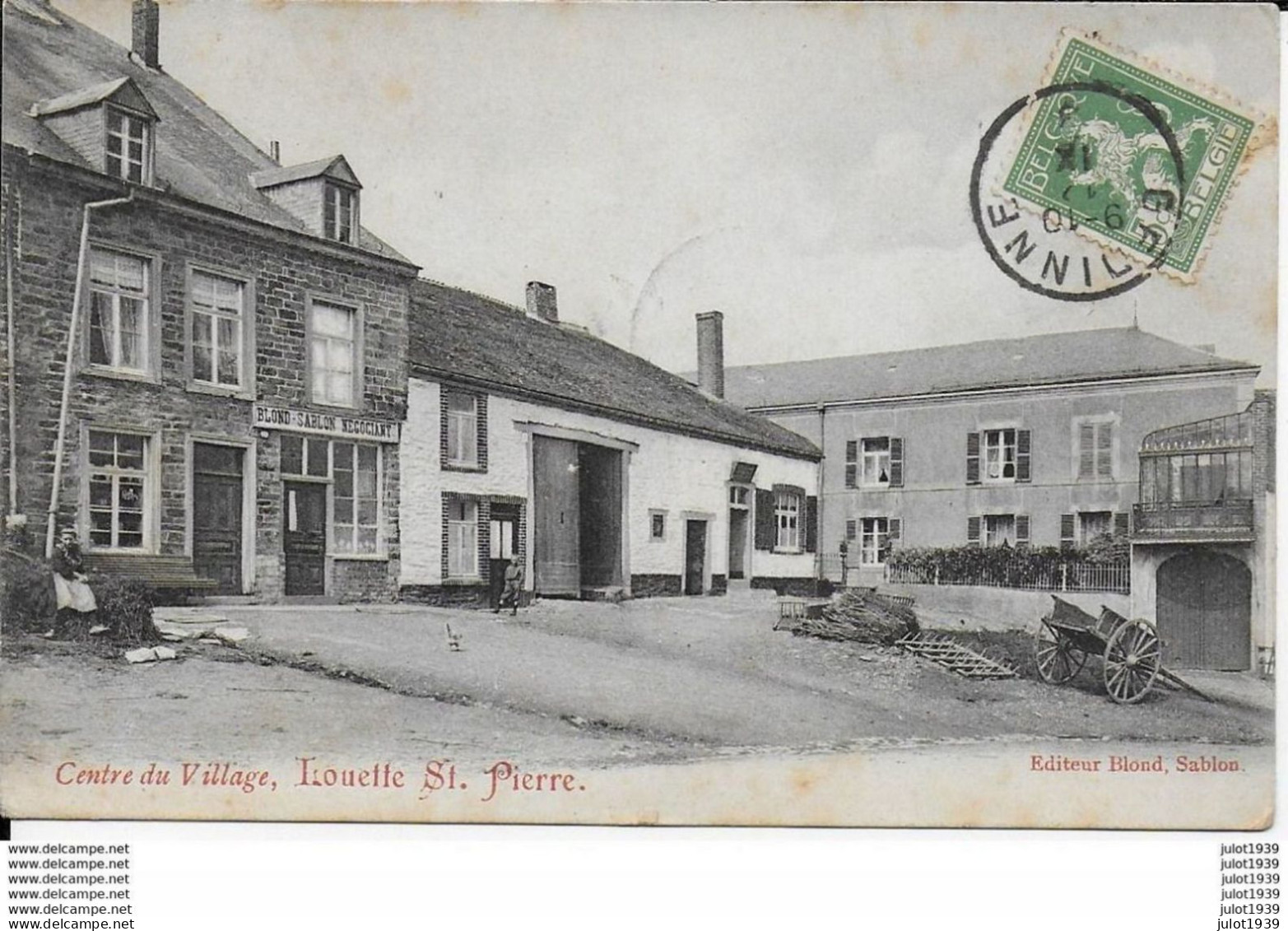 LOUETTE - SAINT - PIERRE ..-- Centre Du Village . 1913 Vers BEAUMONT En ARGONNE ( Melle Geneviève LAMBERT . Voir Verso . - Gedinne