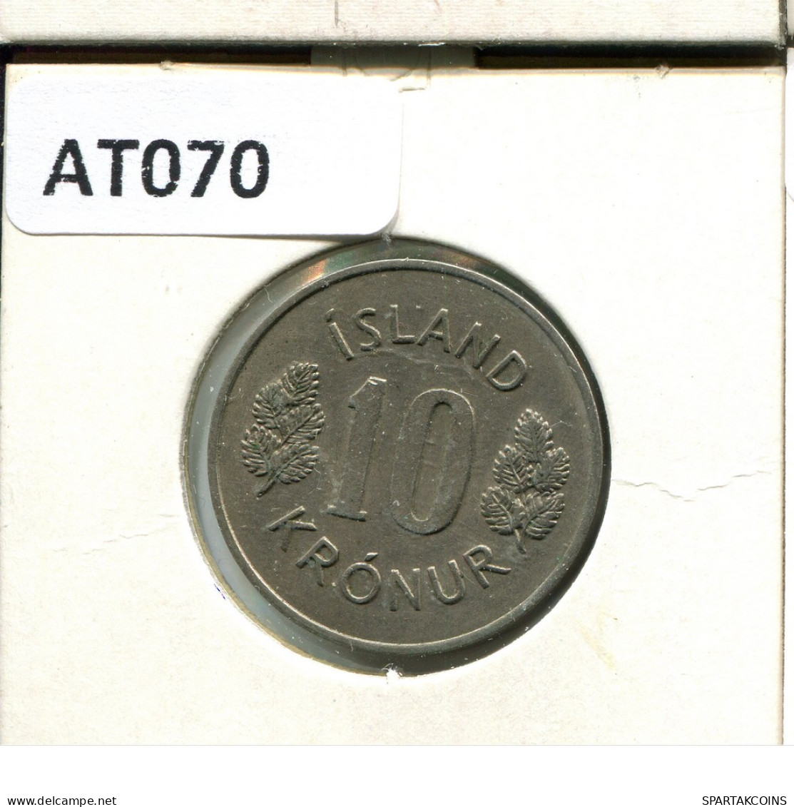 10 KRONUR 1967 ISLANDIA ICELAND Moneda #AT070.E - Iceland
