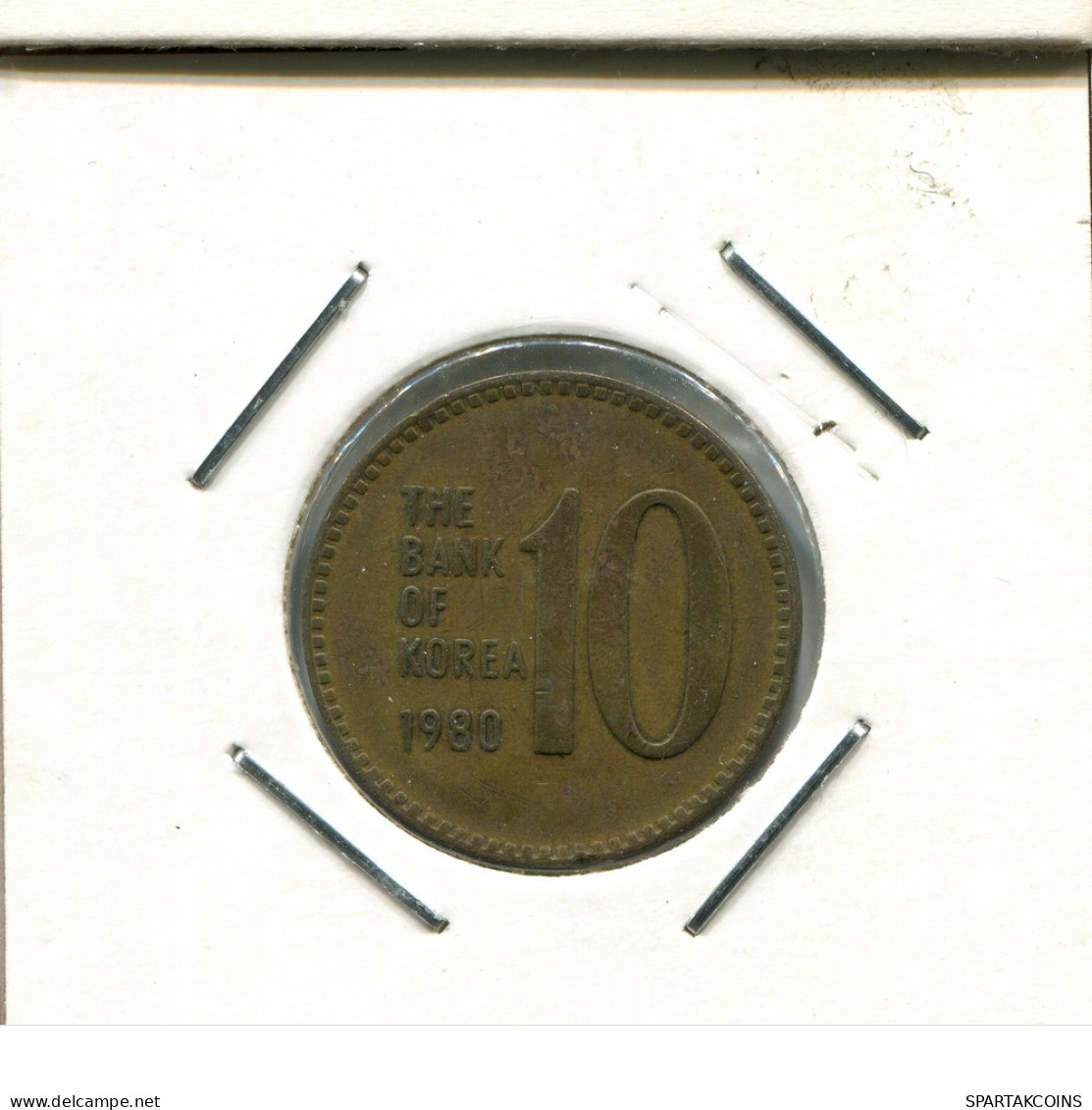 10 WON 1980 COREA DEL SUR SOUTH KOREA Moneda #AS162.E - Korea (Süd-)