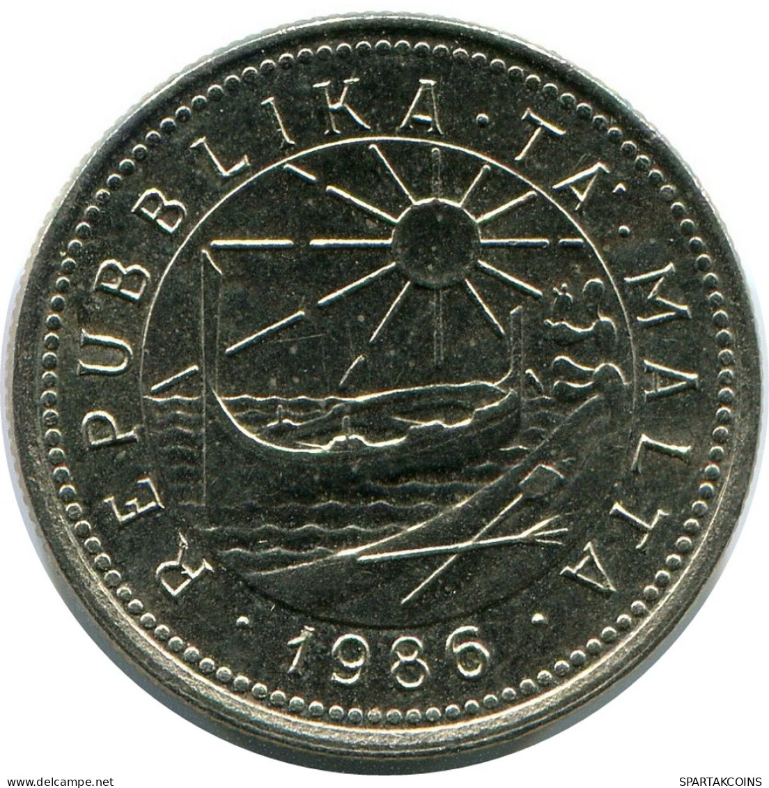 2 CENTS 1986 MALTA Moneda #AZ302.E - Malte