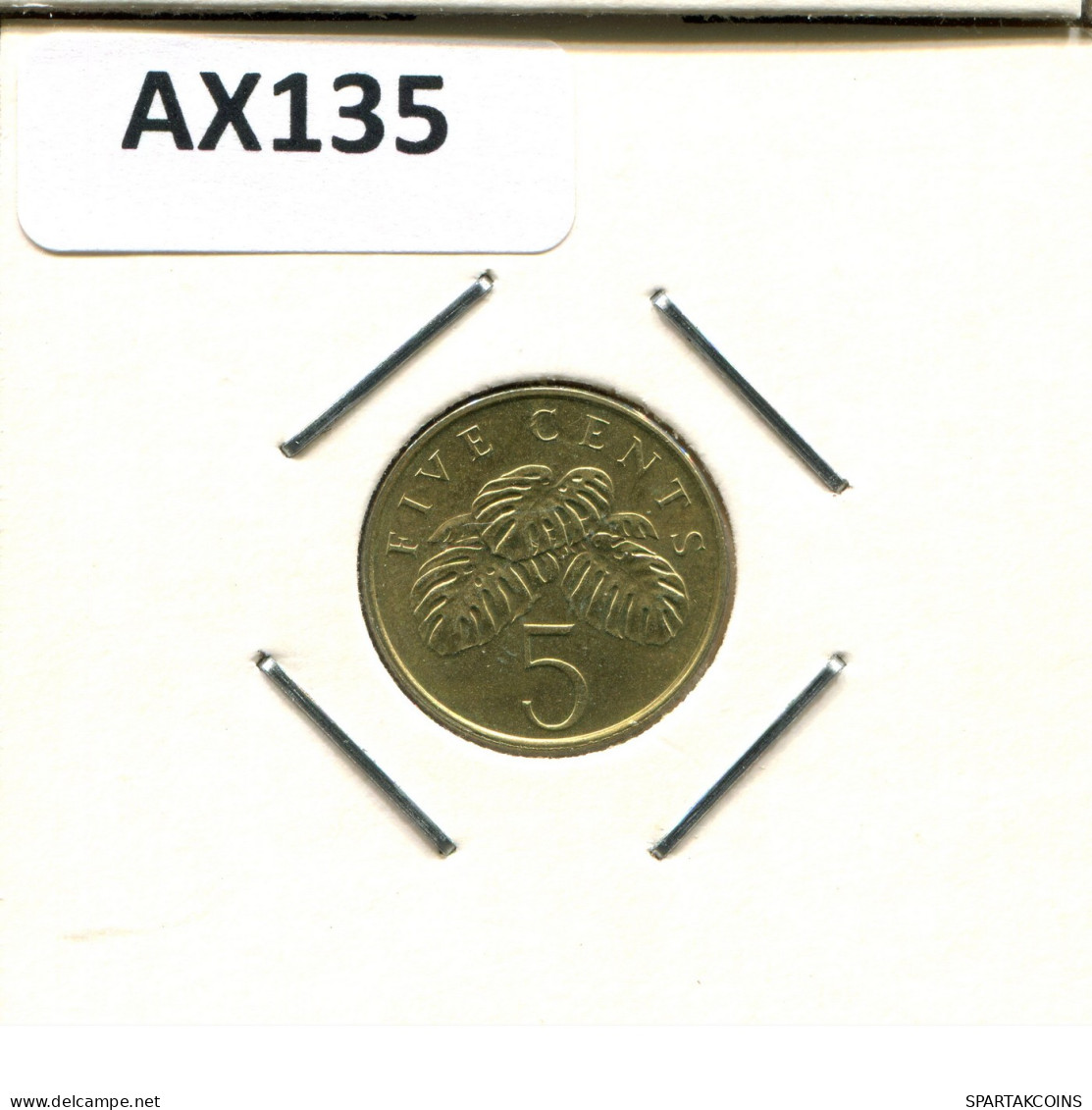 5 CENTS 1995 SINGAPUR SINGAPORE Moneda #AX135.E - Singapour