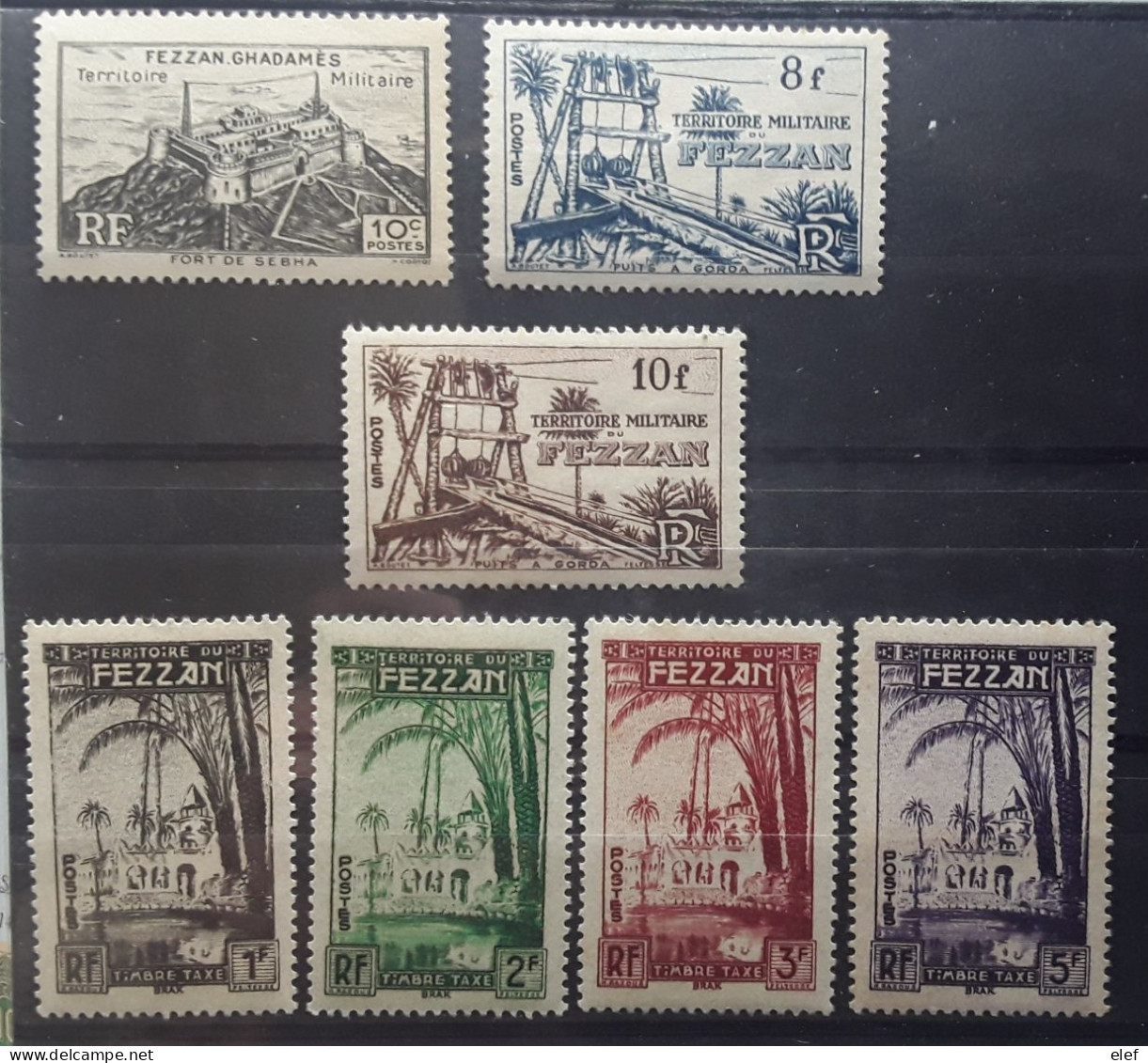 FEZZAN Territoire Militaire 1946 - 1950 , Lot 7 Timbres Dont TAXE , Tous Neufs ** MNH TB - Neufs