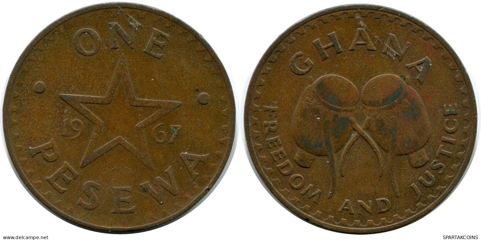 1 PESEWA 1967 GHANA Pièce #AY619.F - Ghana