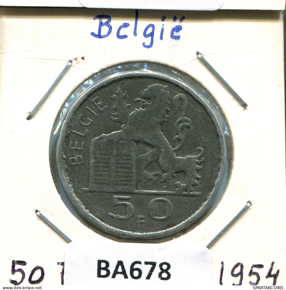 50 FRANCS 1954 DUTCH Text BELGIQUE BELGIUM Pièce ARGENT #BA678.F - 50 Francs