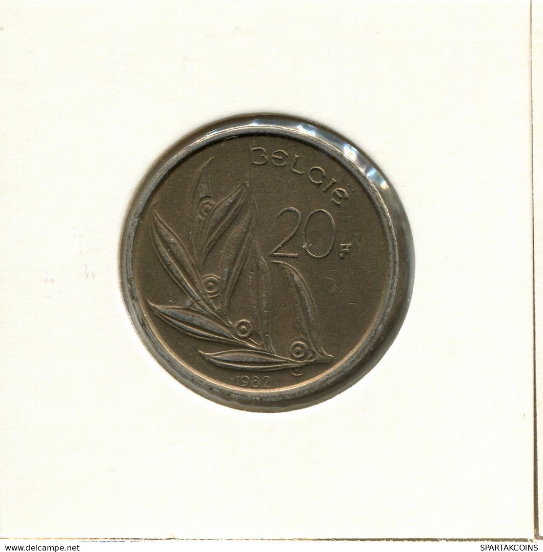 20 FRANCS 1982 DUTCH Text BELGIQUE BELGIUM Pièce #BB245.F - 20 Francs