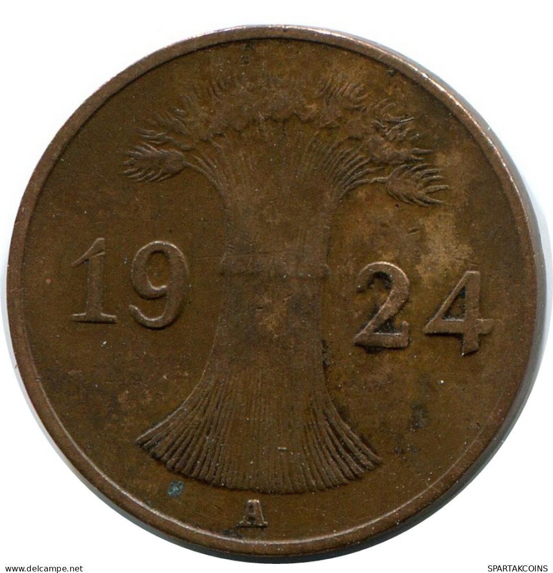 1 REICHSPFENNIG 1924 A ALLEMAGNE Pièce GERMANY #DB771.F - 1 Rentenpfennig & 1 Reichspfennig