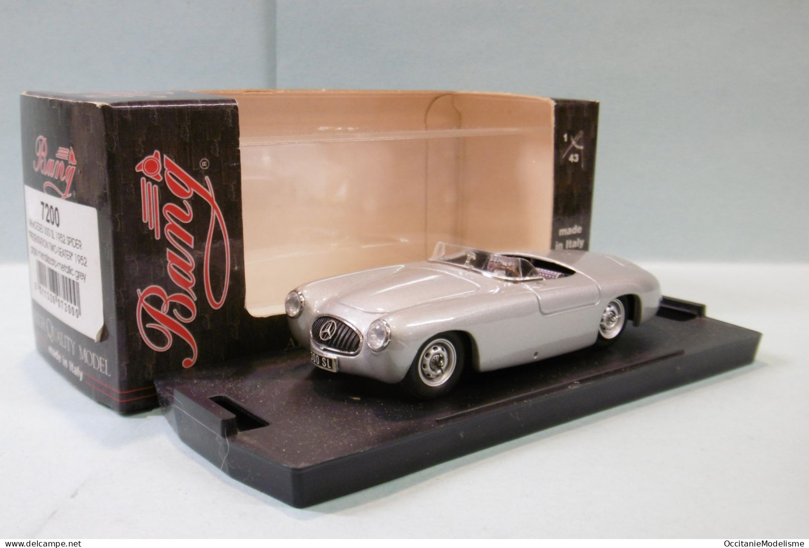 Bang - MERCEDES 300SL SPIDER PRESENTATION 1952 Gris Métallisé Réf. 7200 BO 1/43 - Bang