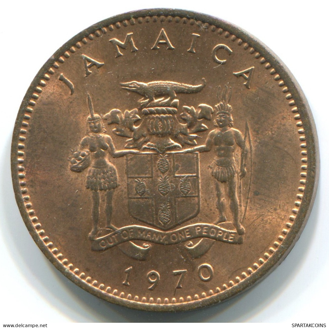 1 CENT 1970 JAMAÏQUE JAMAICA Pièce #WW1185.F - Giamaica