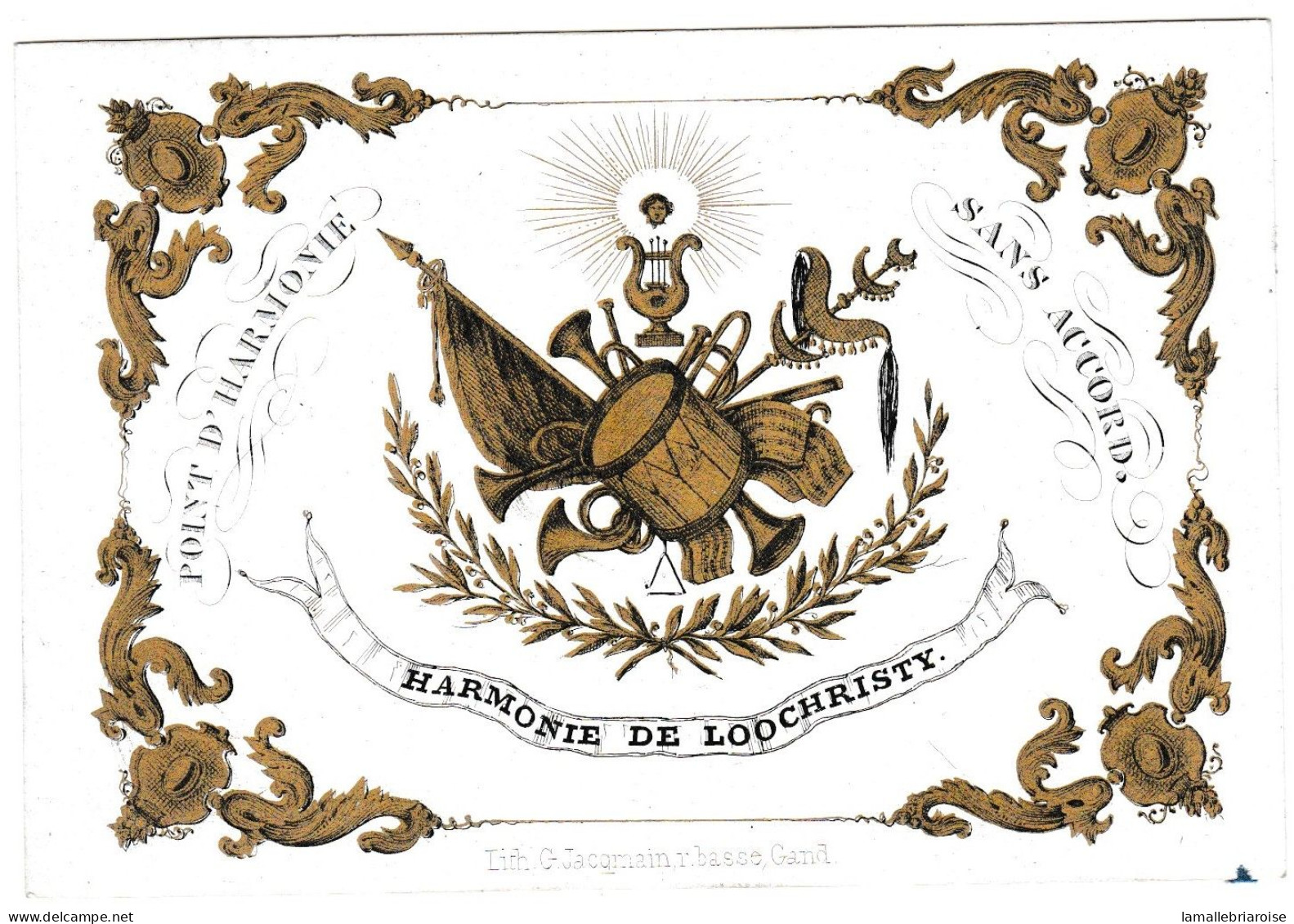 Belgique, "Carte Porcelaine" Porseleinkaart, Harmonie Lochristy,  Signature Du Trésorier Et Du Président, 120x81mm - Porzellan