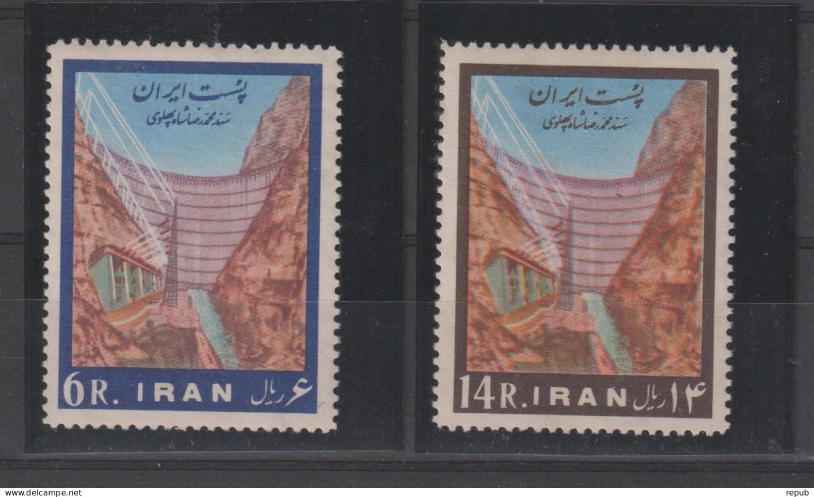 Iran 1963 Barrage Pahlavi 1025-26, 2 Val ** MNH - Iran