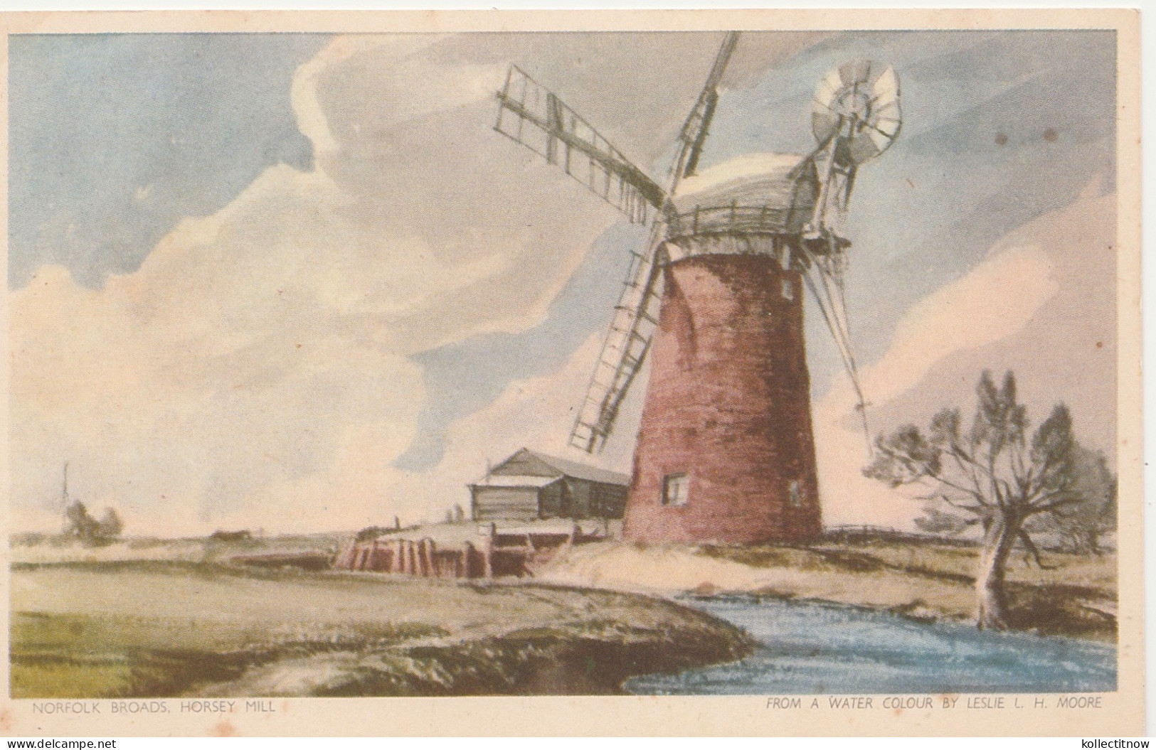 NORFOLK BROADS - HORSEY MILL  - By LESLIE MOORE - Norwich