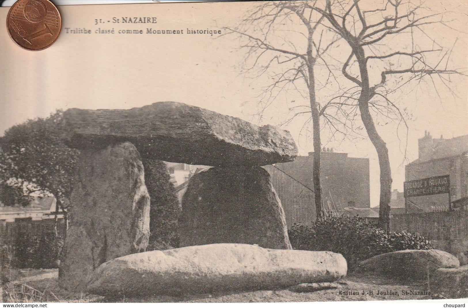 44  - Carte Postale Ancienne De  Saint Nazaire   Dolmen Trilithe Classé  Monument Historique - Saint Nazaire