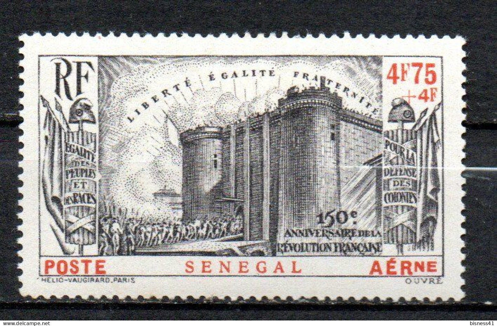 Col33 Colonie Sénégal PA N° 12 Oblitéré Cote : 23,00€ - Posta Aerea