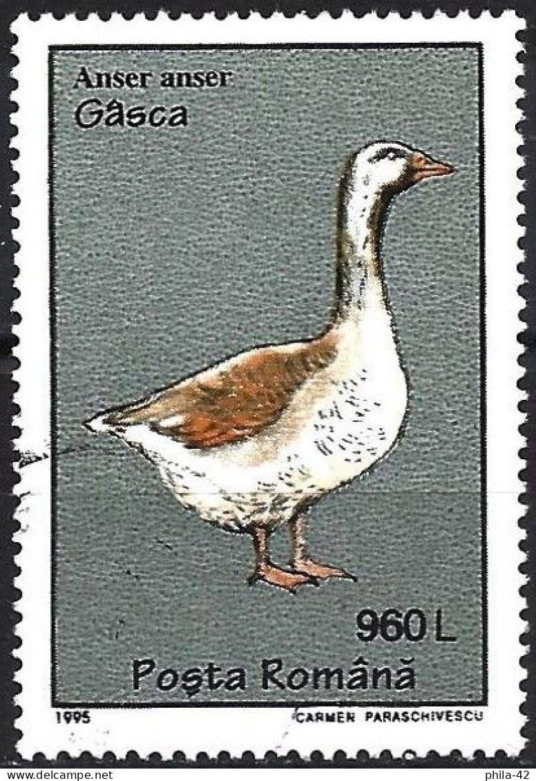 Romania 1995 - Mi 5115 - YT 4273 ( Bird : Helmeted Guineafowl ) - Geese