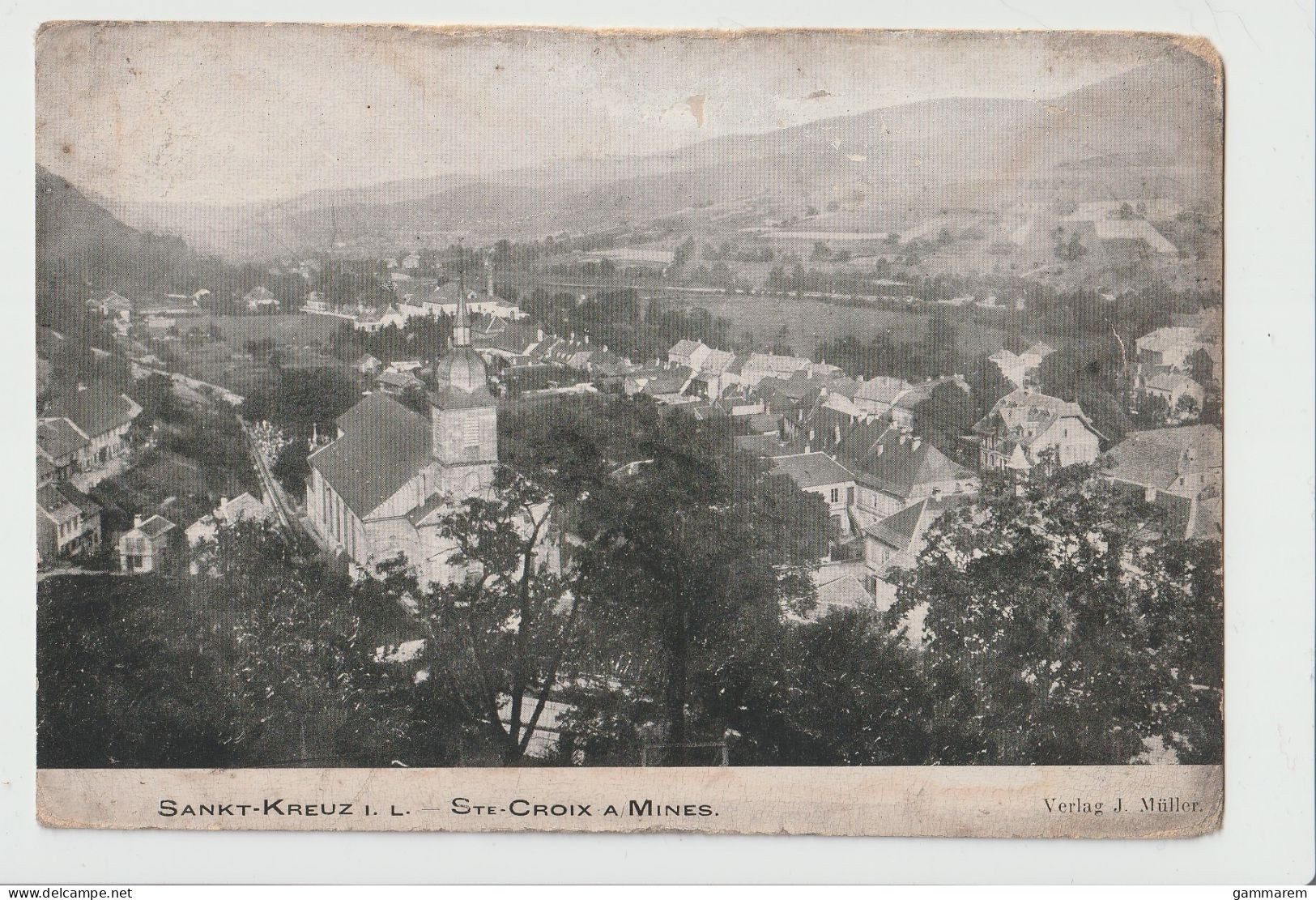 68 - SAINTE CROIX AUX MINES - SANKT KREUZ - Vue Générale - Cpa - Haut Rhin - Sainte-Croix-aux-Mines