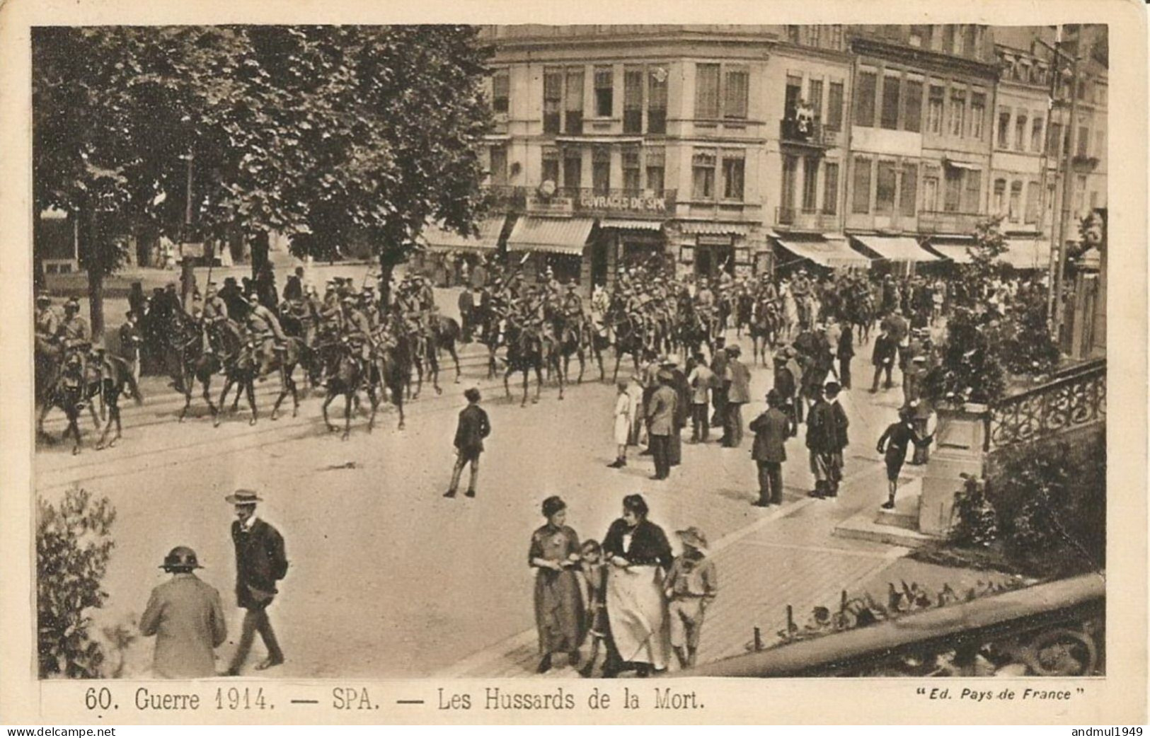 SPA - Les Hussards De La Mort (défilé à Spa) - Guerre 1914 - N'a Pas Circulé - Spa