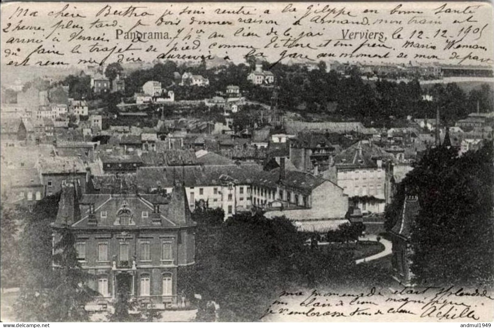 VERVIERS - Panorama  - Carte Précurseur - Oblitération De 1905 - Verviers