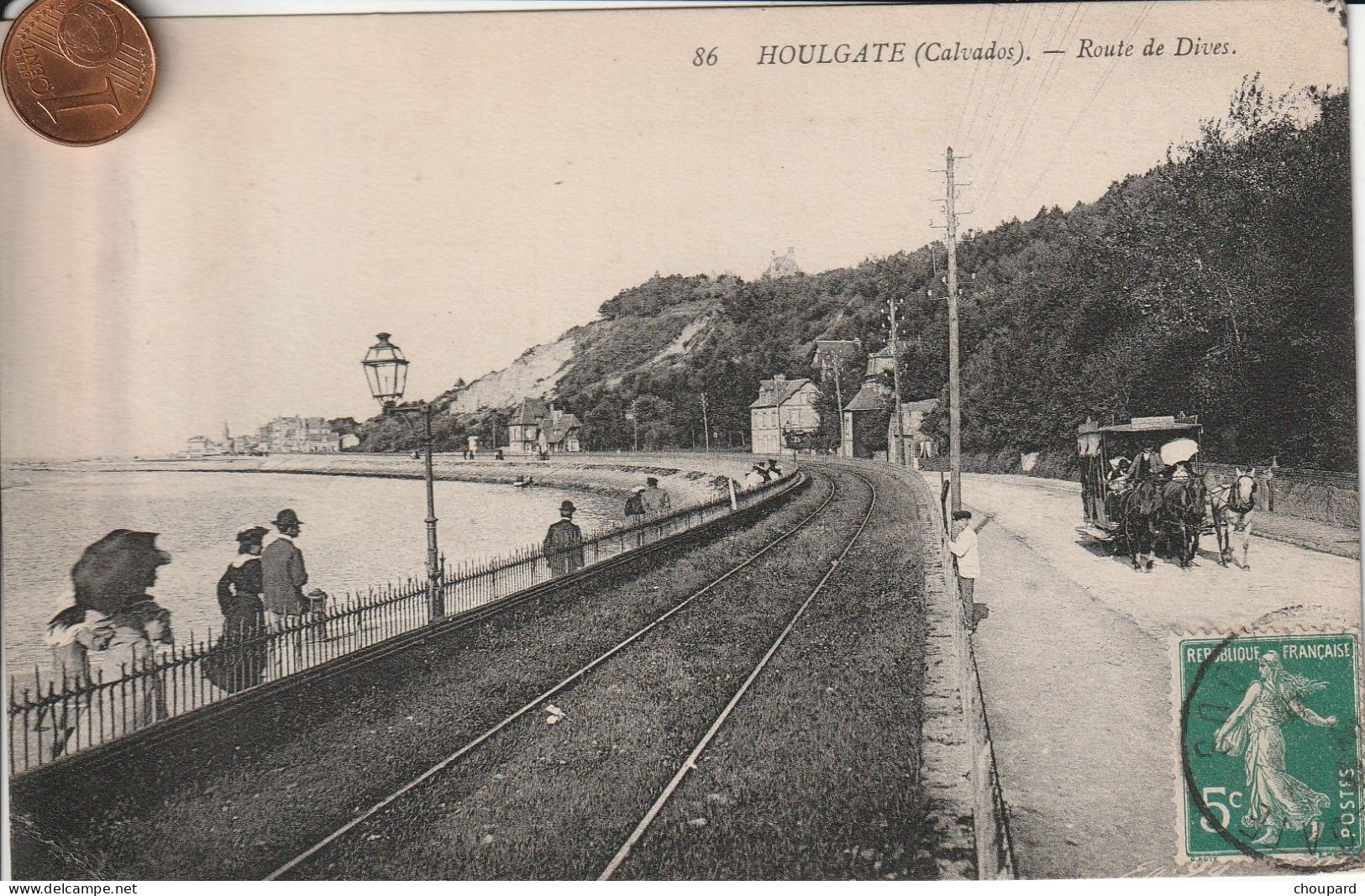 14 - Carte Postale Ancienne De  HOULGATE     Route De Dives - Houlgate