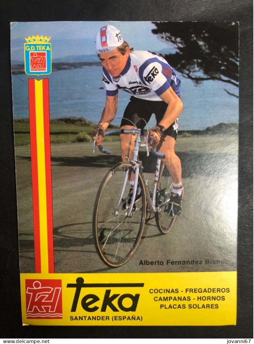 Alberto Fernandez - Teka - 1982 - Carte -  Cyclisme - Ciclismo -wielrennen - Cyclisme