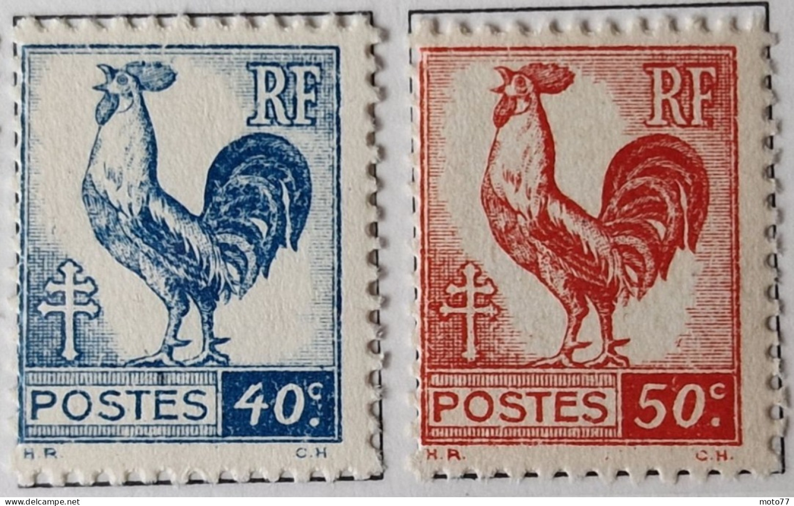 8 TIMBRE France N° 630 631 632 633 640 646 647 648 Neufs - 1944 - Yvert & Tellier 2003 Coté Minimum 18.45 € - 1944 Gallo E Marianna Di Algeri